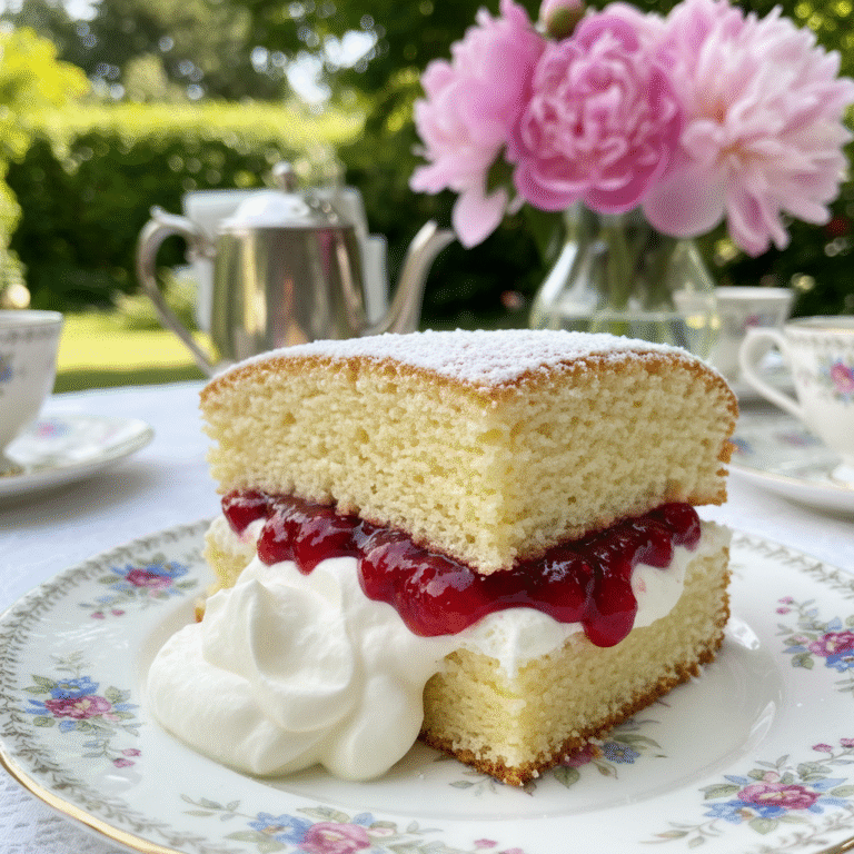 The Ultimate Classic British Victoria Sponge Cake: A Royal Tea Time Treat
