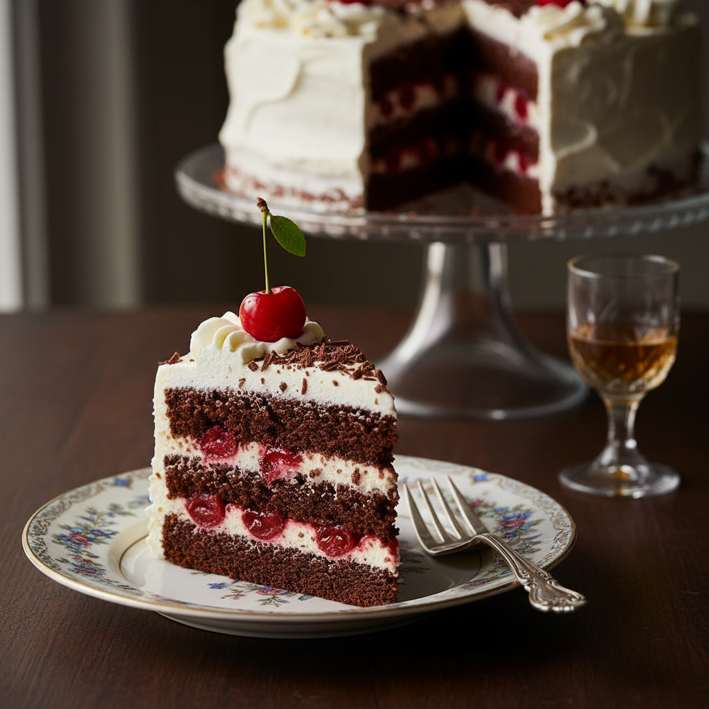 Authentic German Black Forest Cake (Schwarzwälder Kirschtorte)