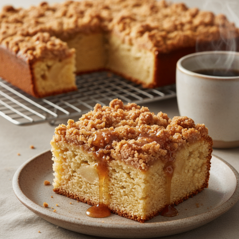 Cozy Apple Cinnamon Crumb Cake With Maple Glaze