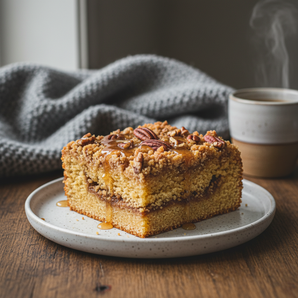 Cozy Maple Pecan Cake With Brown Sugar Streusel Recipe