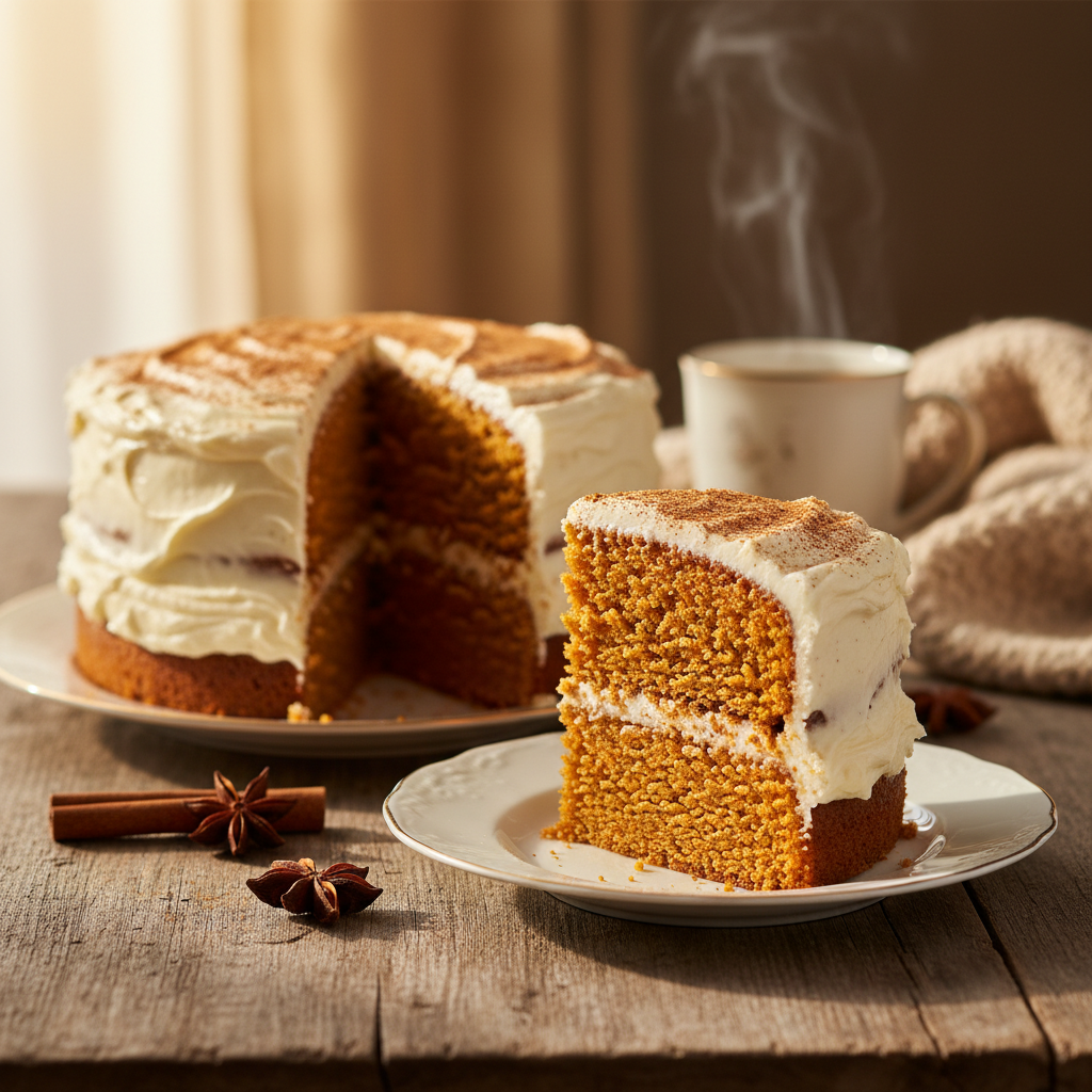 The Ultimate Cozy Pumpkin Spice Layer Cake with Tangy Cream Cheese Frosting