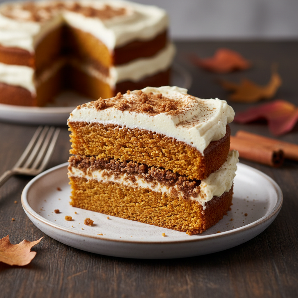 Cozy Pumpkin Spice Layer Cake With Brown Sugar Streusel