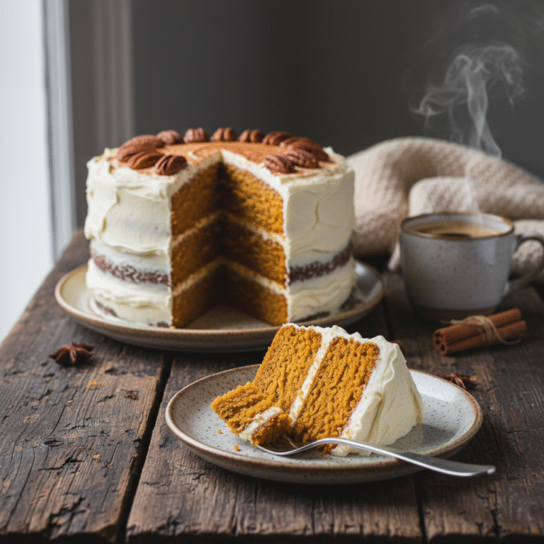 Cozy Pumpkin Spice Layer Cake With Cream Cheese Frosting Recipe