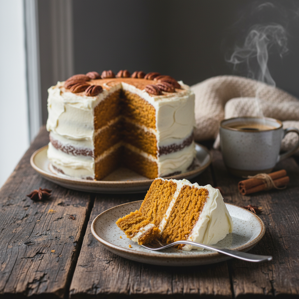 Cozy Pumpkin Spice Layer Cake With Cream Cheese Frosting Recipe