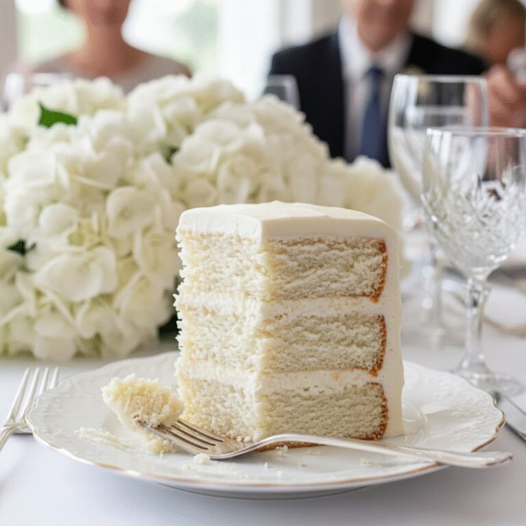 The Ultimate Elegant Almond Wedding Cake with Velvety Amaretto Buttercream