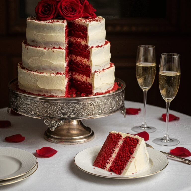 Elegant Red Velvet Anniversary Cake: The Ultimate Romantic Dessert