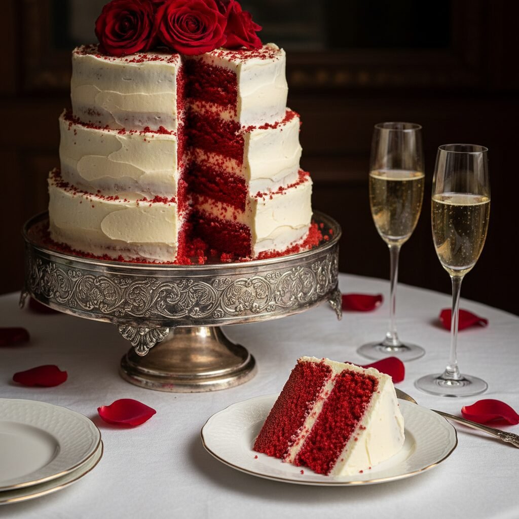 Elegant Red Velvet Anniversary Cake: The Ultimate Romantic Dessert