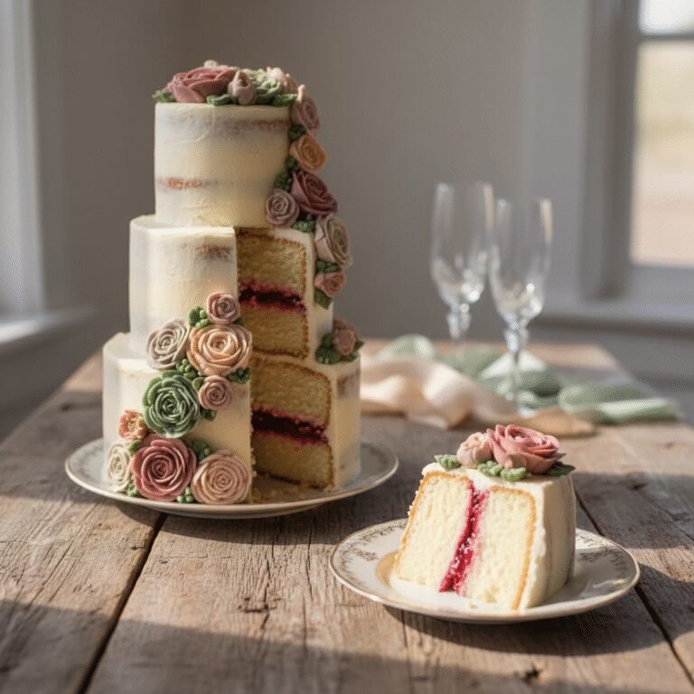 Elegant Vanilla Raspberry Wedding Cake With Buttercream Flowers: The Ultimate DIY Guide