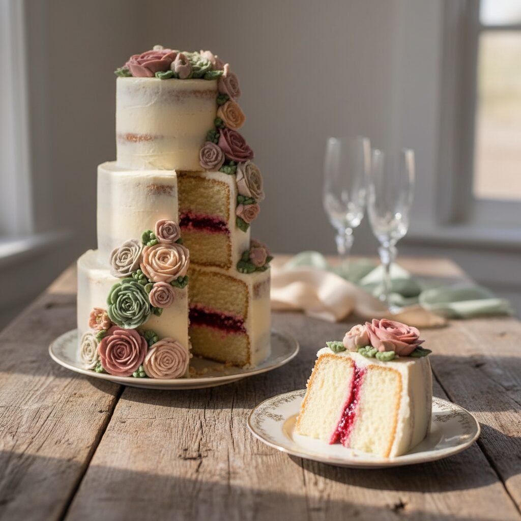 Elegant Vanilla Raspberry Wedding Cake With Buttercream Flowers: The Ultimate DIY Guide