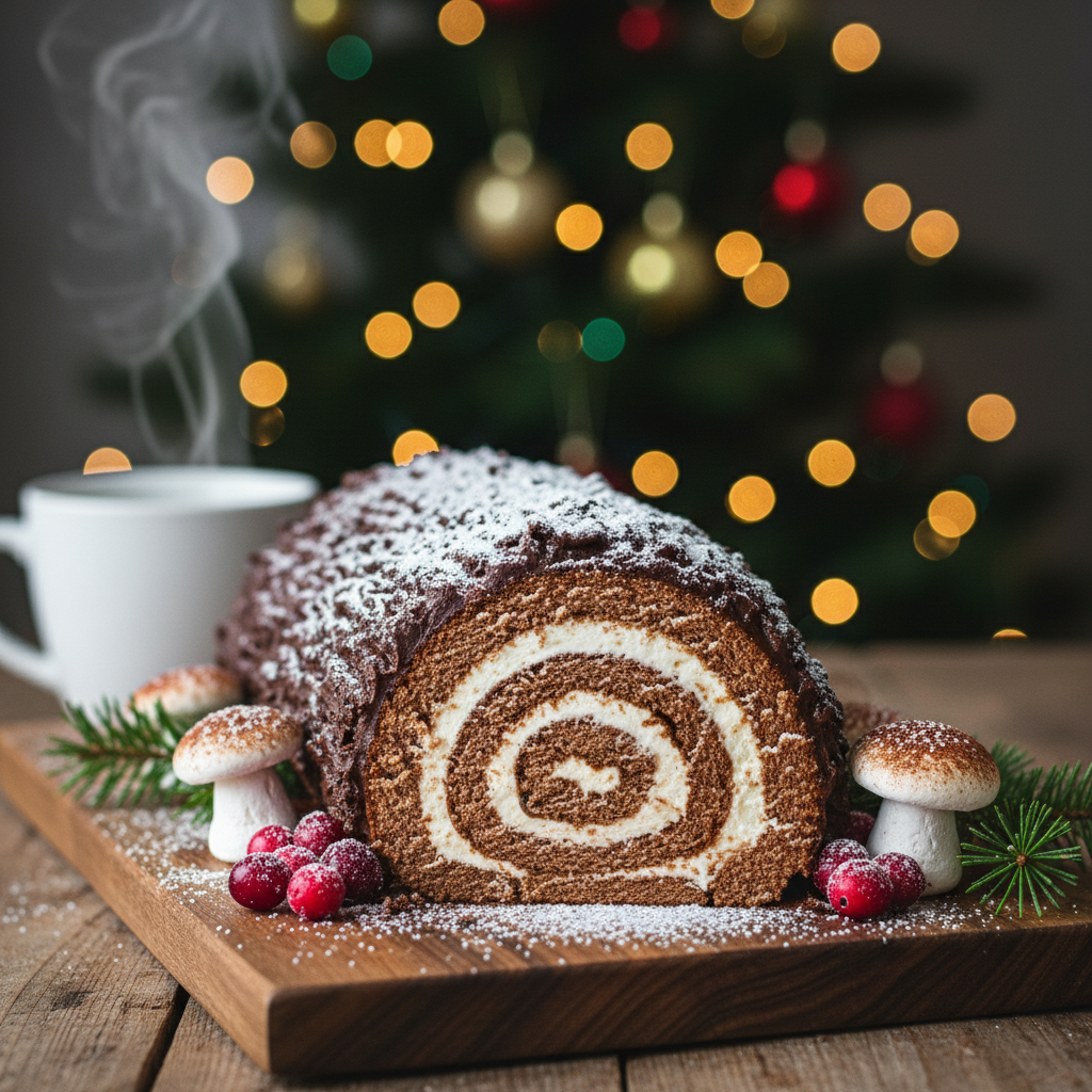 The Ultimate Festive Christmas Yule Log Cake (Bûche de Noël)