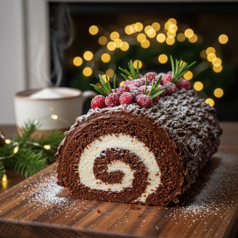Ultimate Festive Christmas Yule Log Cake With Cream Cheese Frosting
