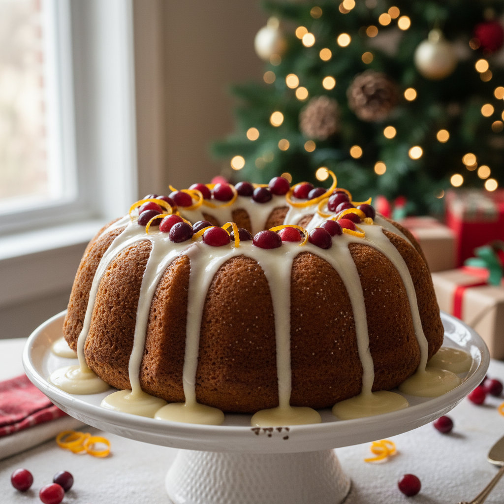 The Ultimate Festive Cranberry Orange Cake with Zesty Glaze