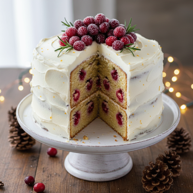Festive Cranberry Orange Cake With Cream Cheese Frosting
