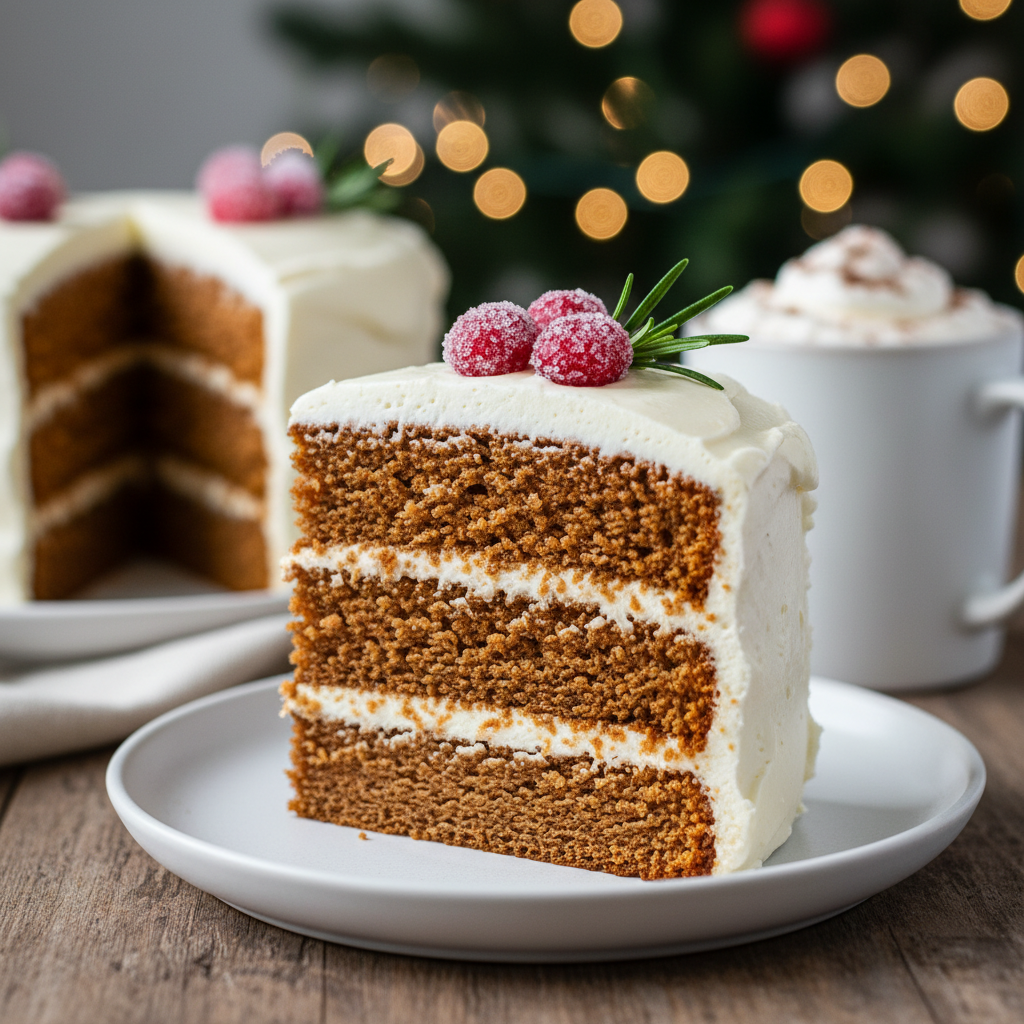 Ultimate Festive Gingerbread Layer Cake With Cream Cheese Frosting
