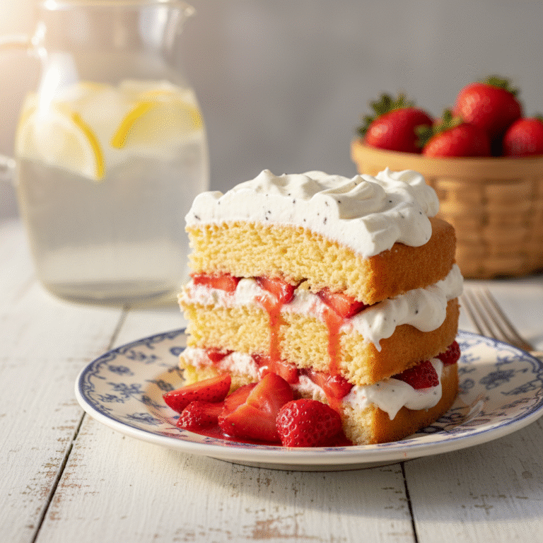 The Ultimate Fresh Strawberry Shortcake Cake With Sweet Cream & Summer Berries