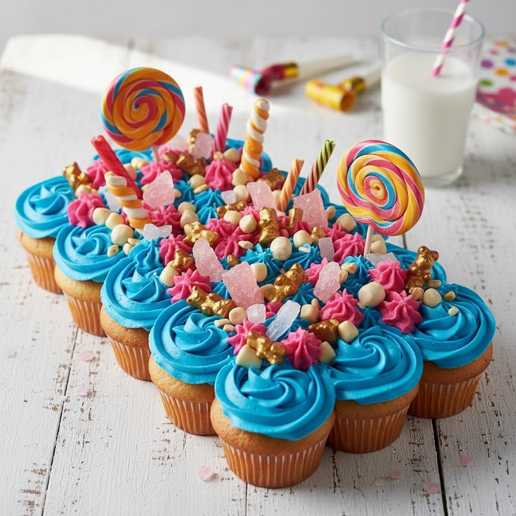 Ultimate Candy Explosion Cupcake Pull-Apart Cake: The Best Birthday Treat