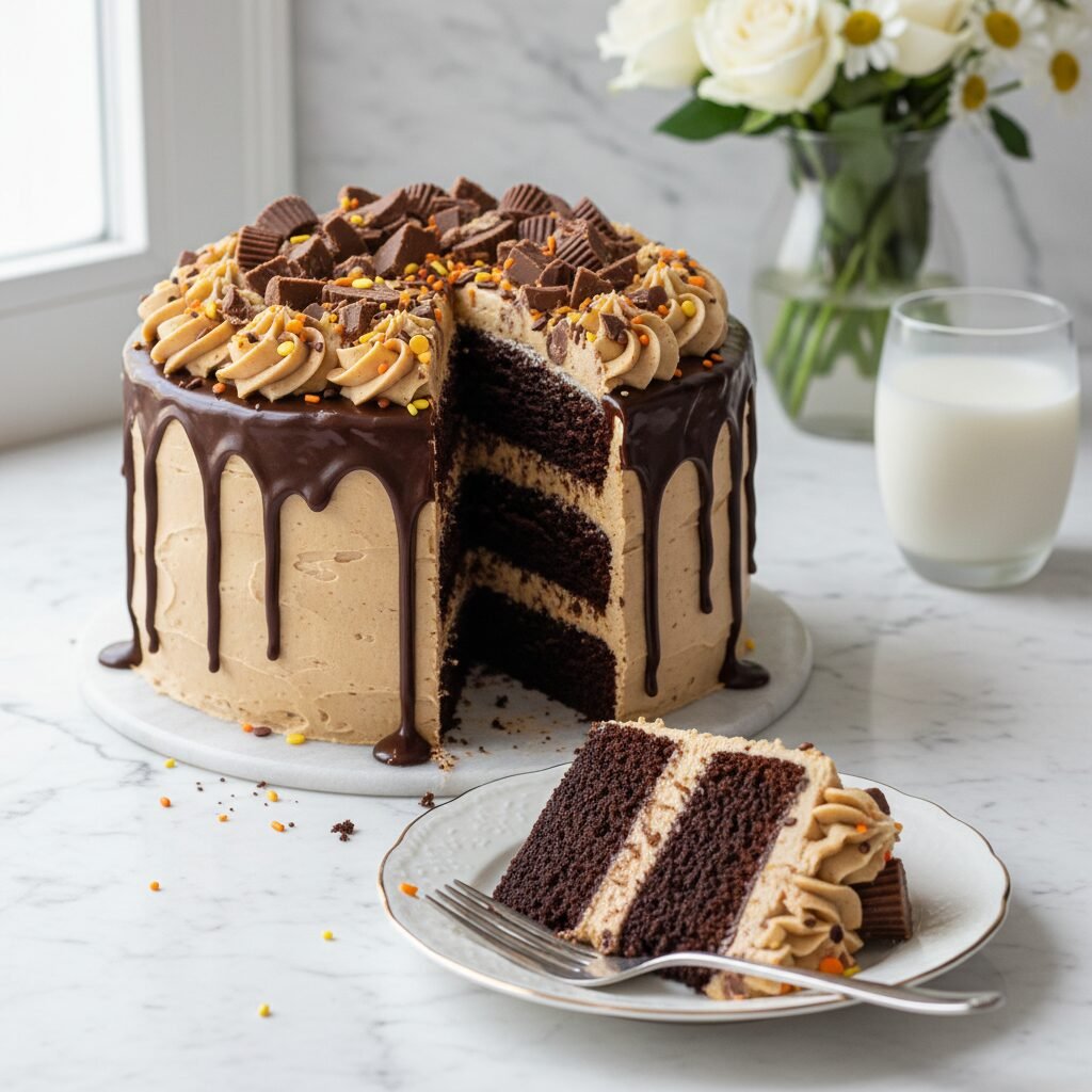 The Ultimate Fun Chocolate Peanut Butter Birthday Cake Recipe