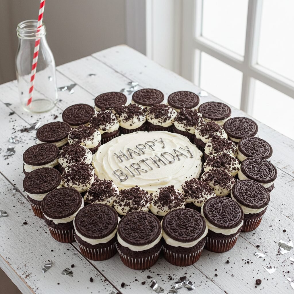 The Ultimate Fun Oreo Cookie Pull-Apart Cupcake Cake For Birthdays