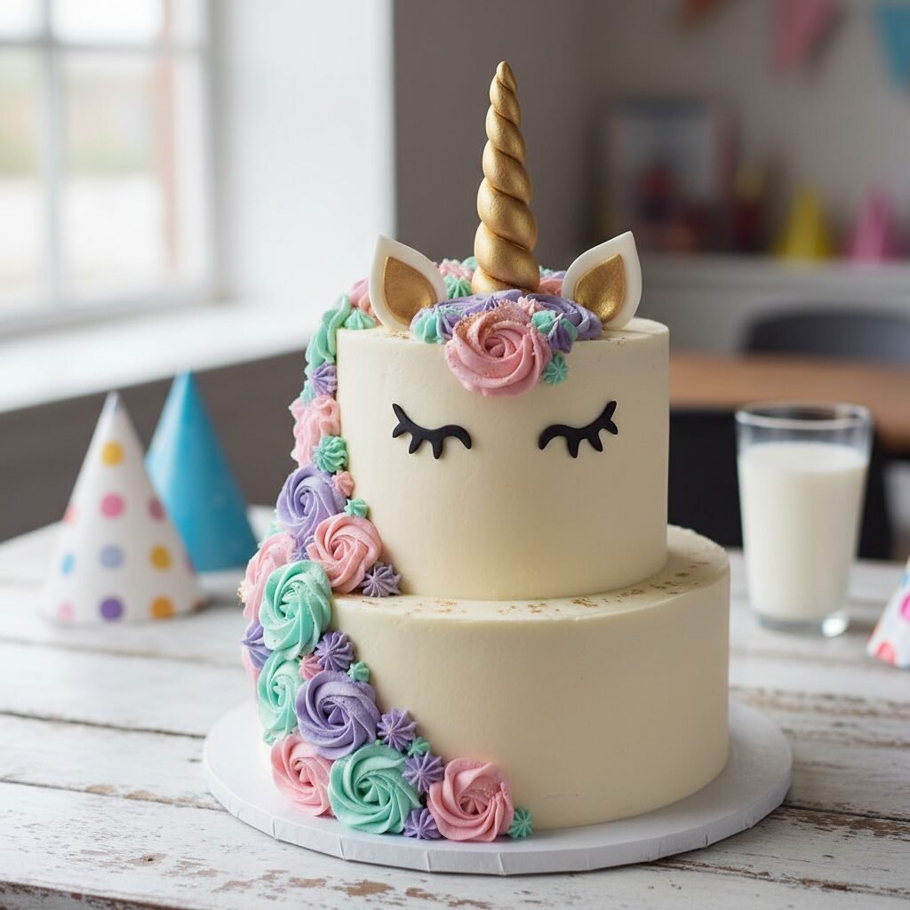 The Ultimate Fun Vanilla Unicorn Birthday Cake For Class Party Recipe