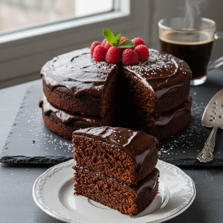 Decadent Low Sugar Almond Flour Chocolate Cake with Erythritol