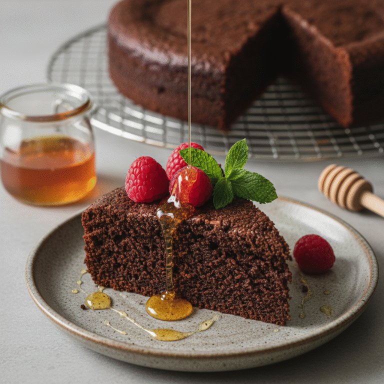 The Ultimate Low Sugar Almond Flour Chocolate Cake with Honey