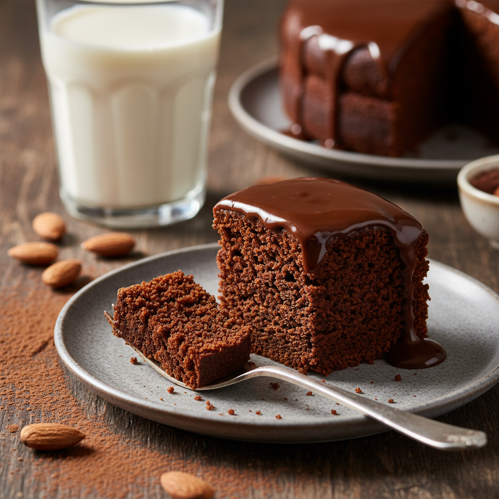 Decadent Low Sugar Almond Flour Chocolate Cake With Stevia