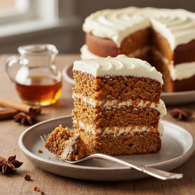 The Ultimate Low Sugar Carrot Cake with Maple Syrup Frosting