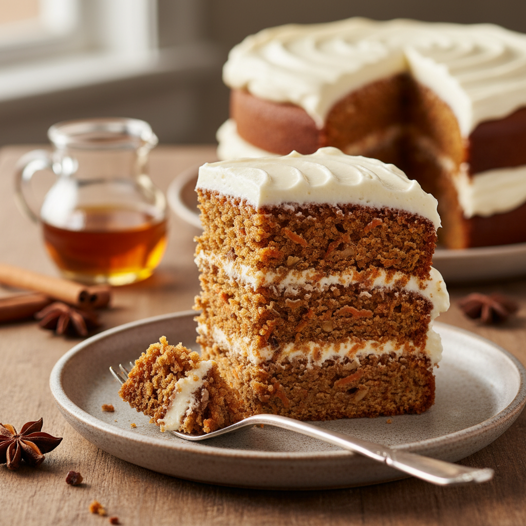 The Ultimate Low Sugar Carrot Cake with Maple Syrup Frosting