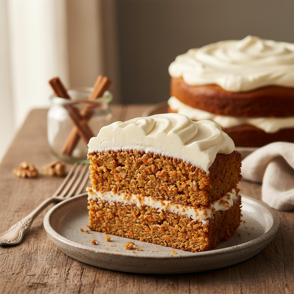 Moist & Fluffy Low Sugar Carrot Cake with Stevia: A Guilt-Free Classic