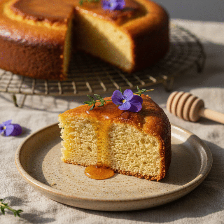 Moist & Fluffy Low Sugar Vanilla Cake With Honey: A Guilt-Free Indulgence