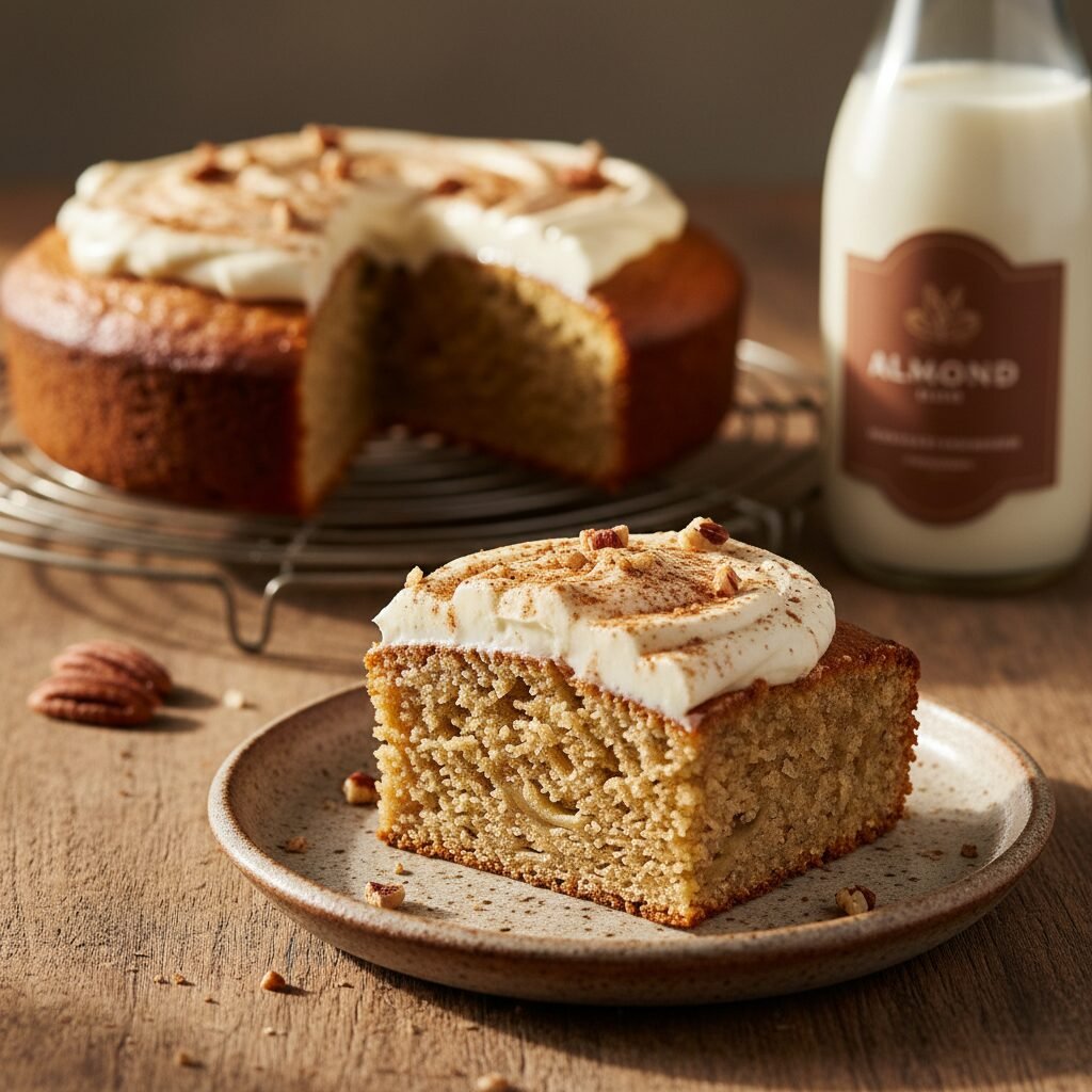 The Ultimate Moist Dairy-Free Banana Cake with Creamy Vanilla Frosting