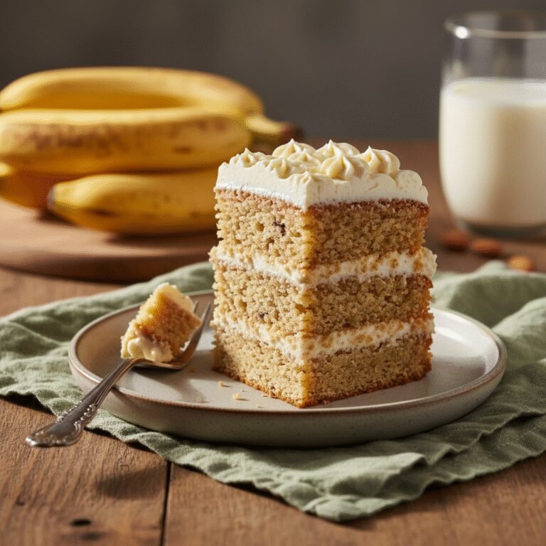 The Ultimate Moist Dairy-Free Banana Cake with Velvety Dairy-Free Buttercream