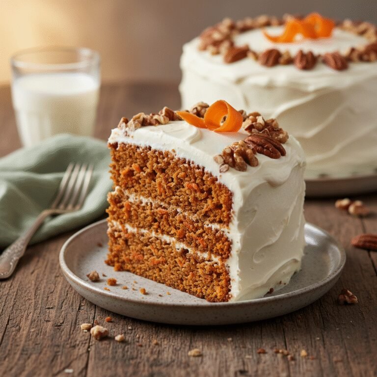 The Ultimate Moist Dairy-Free Carrot Cake with Creamy Vanilla Frosting