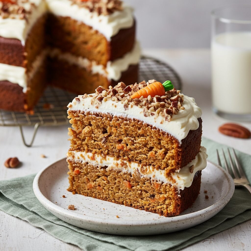 The Ultimate Moist Dairy-Free Carrot Cake with Creamy Vegan Buttercream