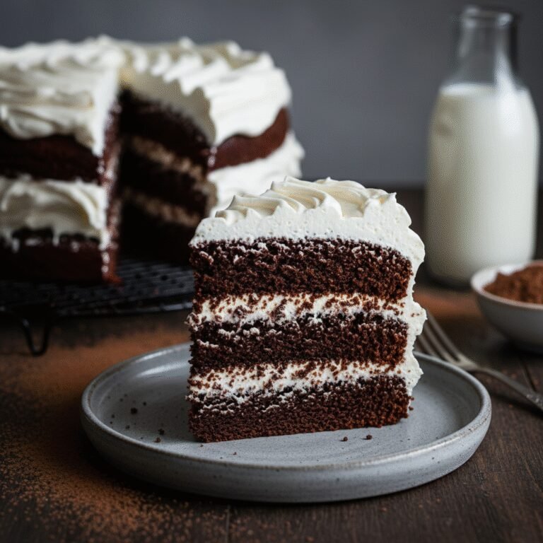 Decadent Moist Dairy-Free Chocolate Cake With Coconut Cream Frosting