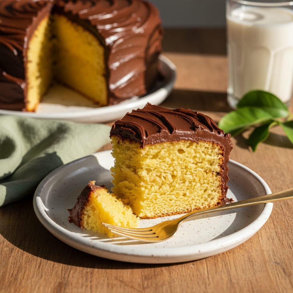 Ultra-Moist Dairy-Free Lemon Cake with Whipped Chocolate Frosting