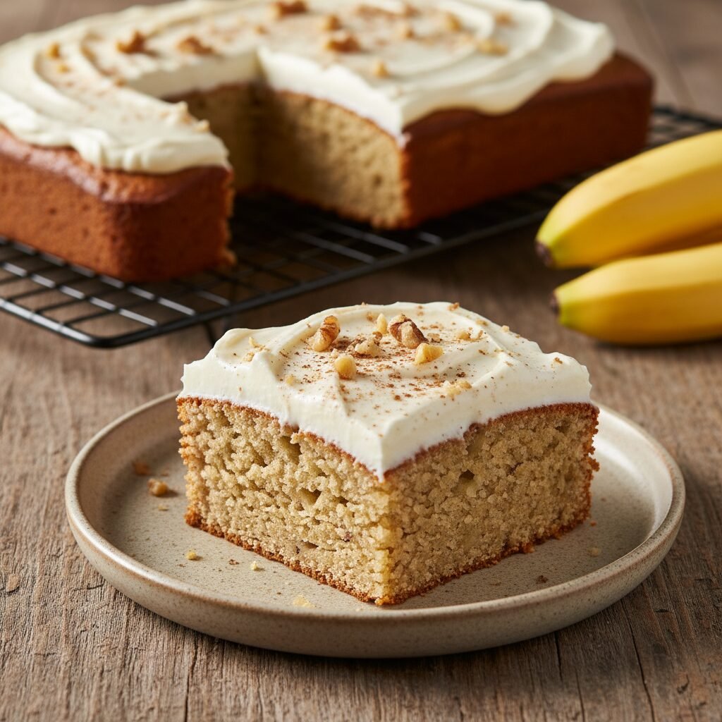 The Ultimate Moist Gluten Free Banana Cake with Cream Cheese Frosting