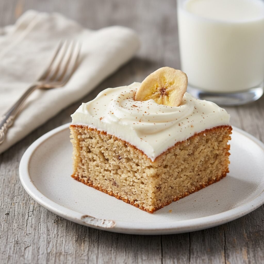 The Ultimate Moist Gluten Free Banana Cake with Tangy Cream Cheese Frosting