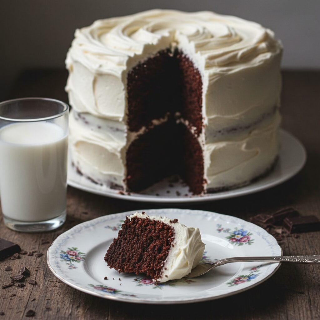 The Ultimate Moist Gluten-Free Chocolate Cake with Creamy Vanilla Buttercream
