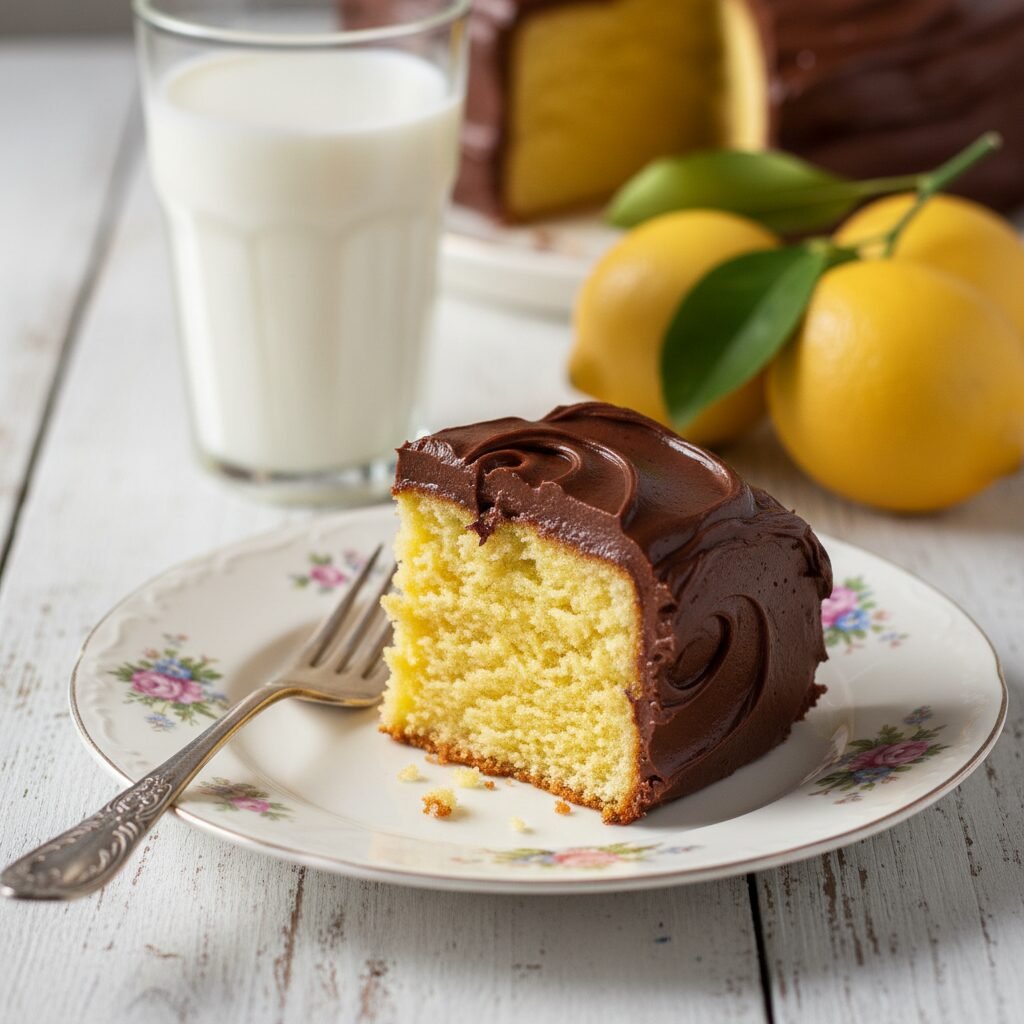 The Ultimate Moist Gluten Free Lemon Cake With Chocolate Frosting