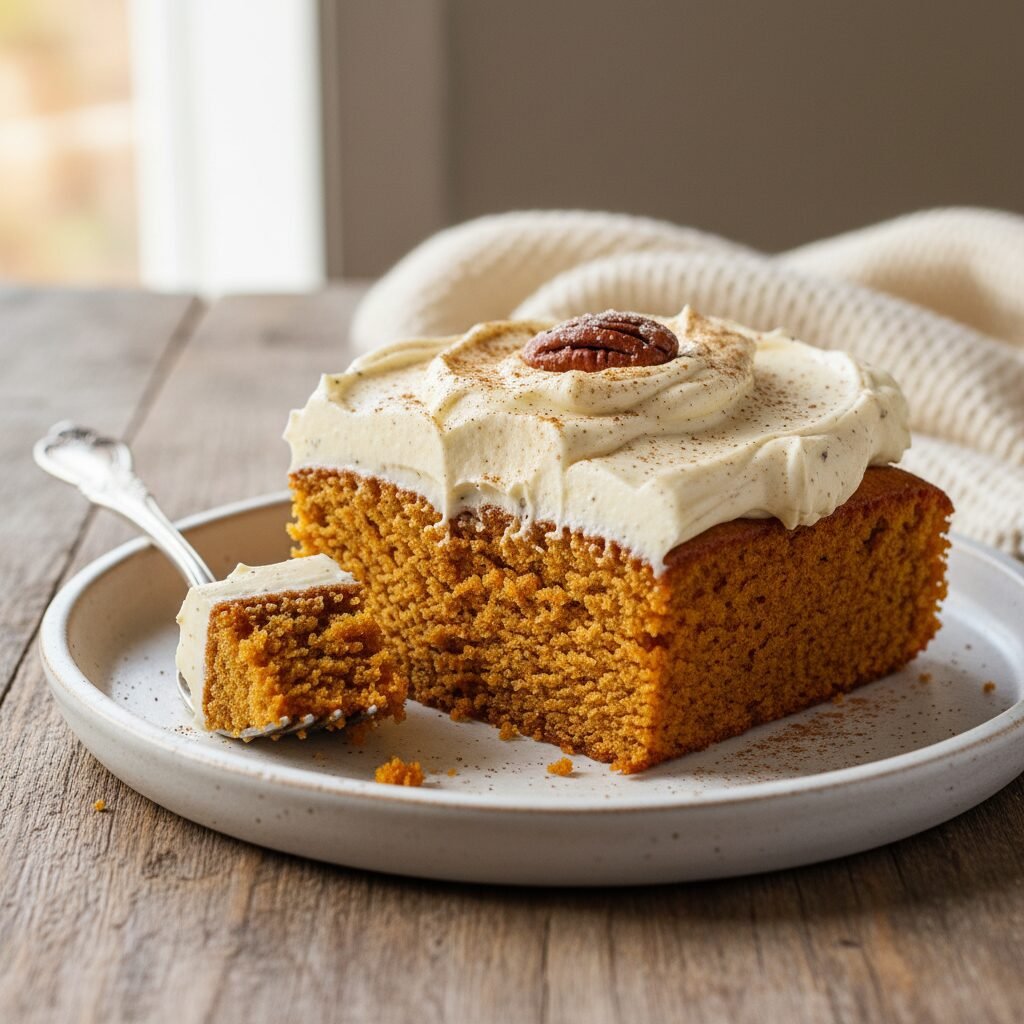 The Best Moist Gluten Free Pumpkin Cake With Vanilla Buttercream