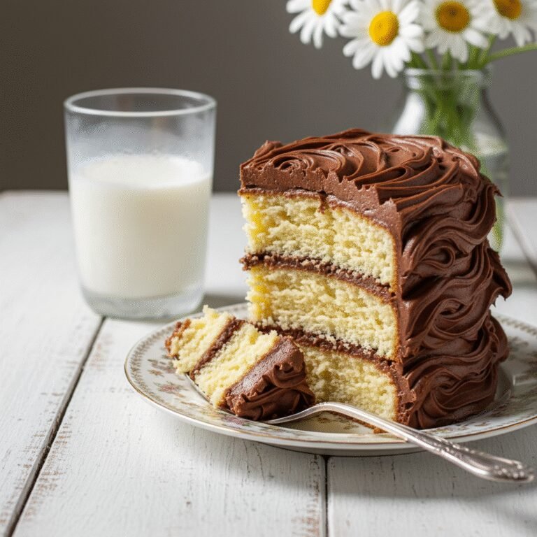 The Ultimate Moist Gluten-Free Vanilla Cake with Rich Chocolate Buttercream