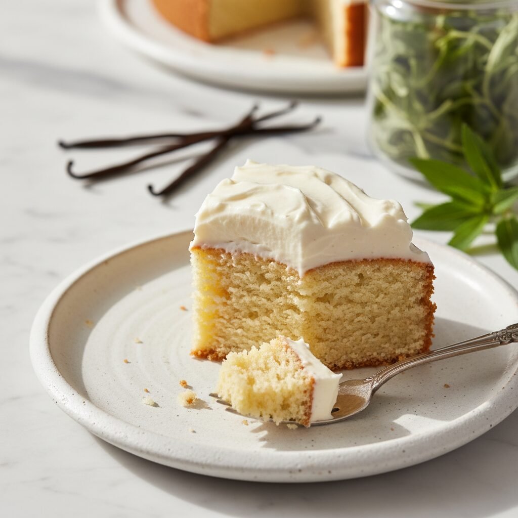 The Ultimate Moist Keto Vanilla Cake With Stevia (Gluten-Free & Low Carb)