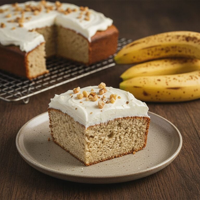 The Ultimate Moist Vegan Banana Cake with Creamy Vanilla Frosting
