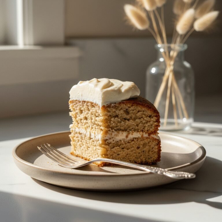 The Ultimate Moist Vegan Banana Cake with Creamy Vanilla Buttercream