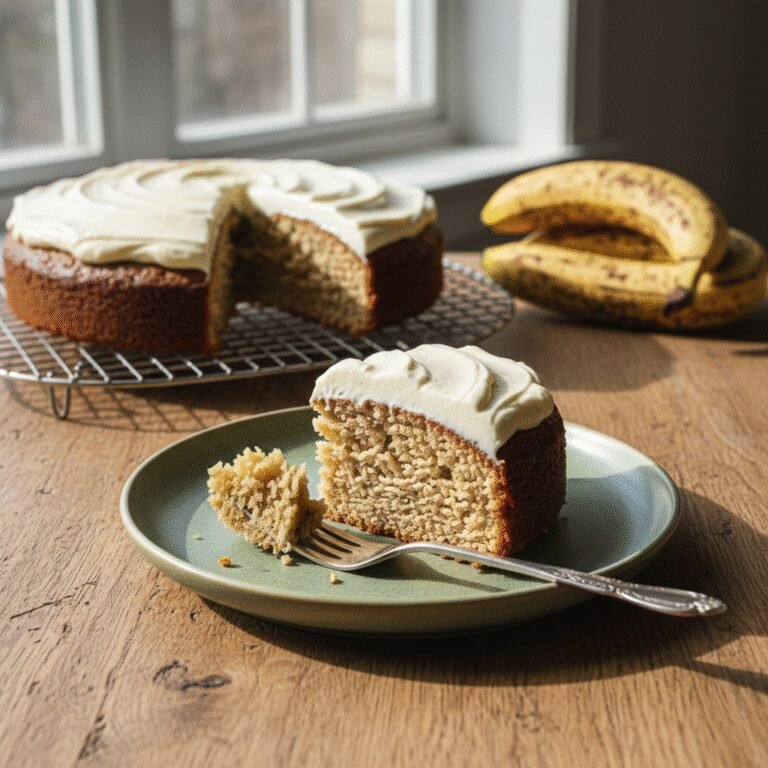 The Ultimate Moist Vegan Banana Cake With Tangy Cream Cheese Frosting