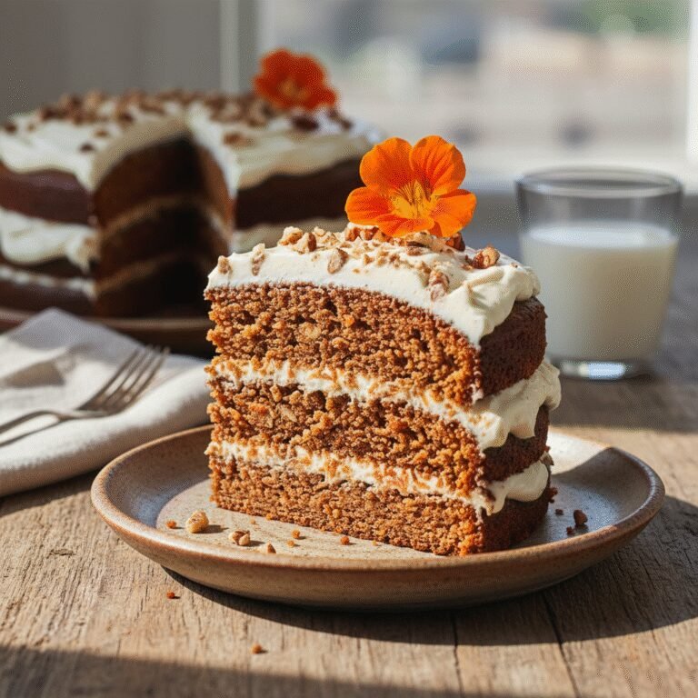 The Ultimate Moist Vegan Carrot Cake with Tangy Cream Cheese Frosting