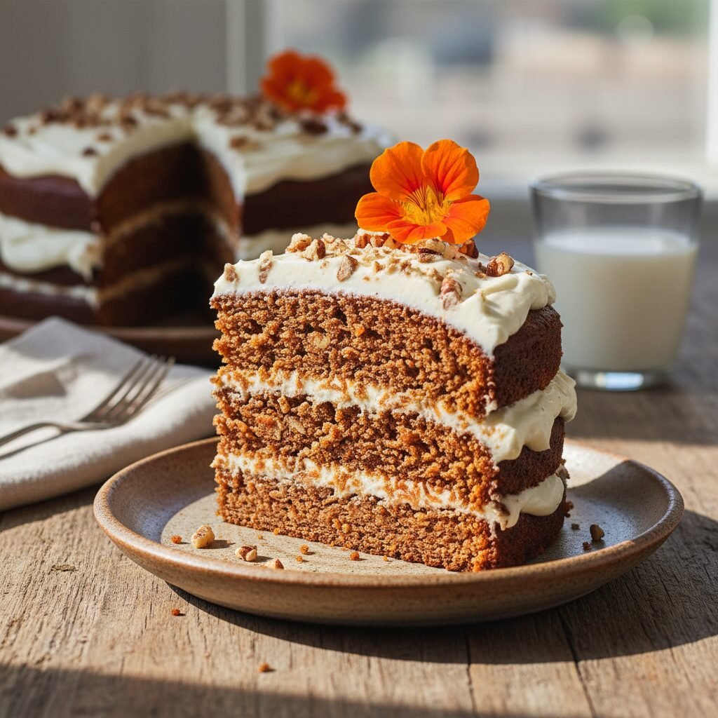 The Ultimate Moist Vegan Carrot Cake with Tangy Cream Cheese Frosting