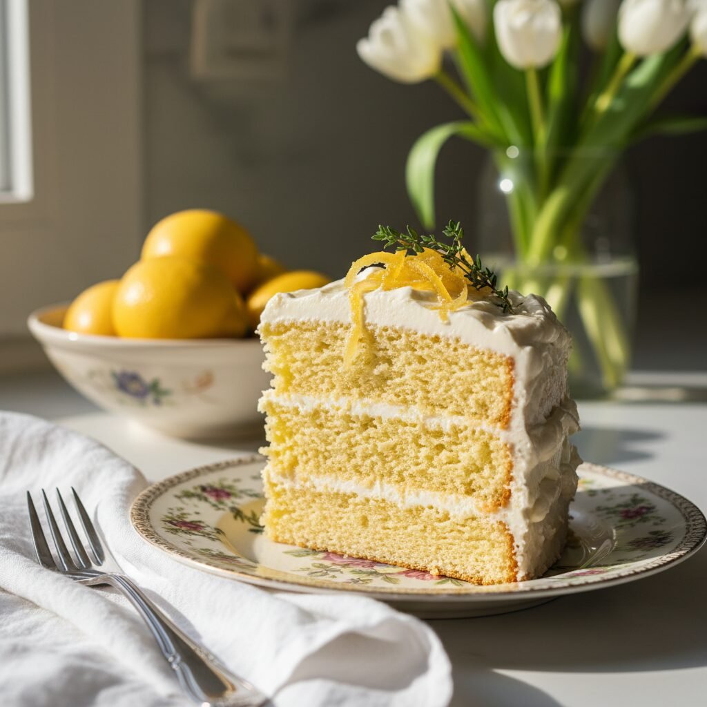 The Ultimate Moist Vegan Lemon Cake with Tangy Cream Cheese Frosting