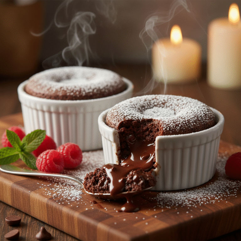 Decadent 15-Minute Air Fryer Chocolate Cake For Two
